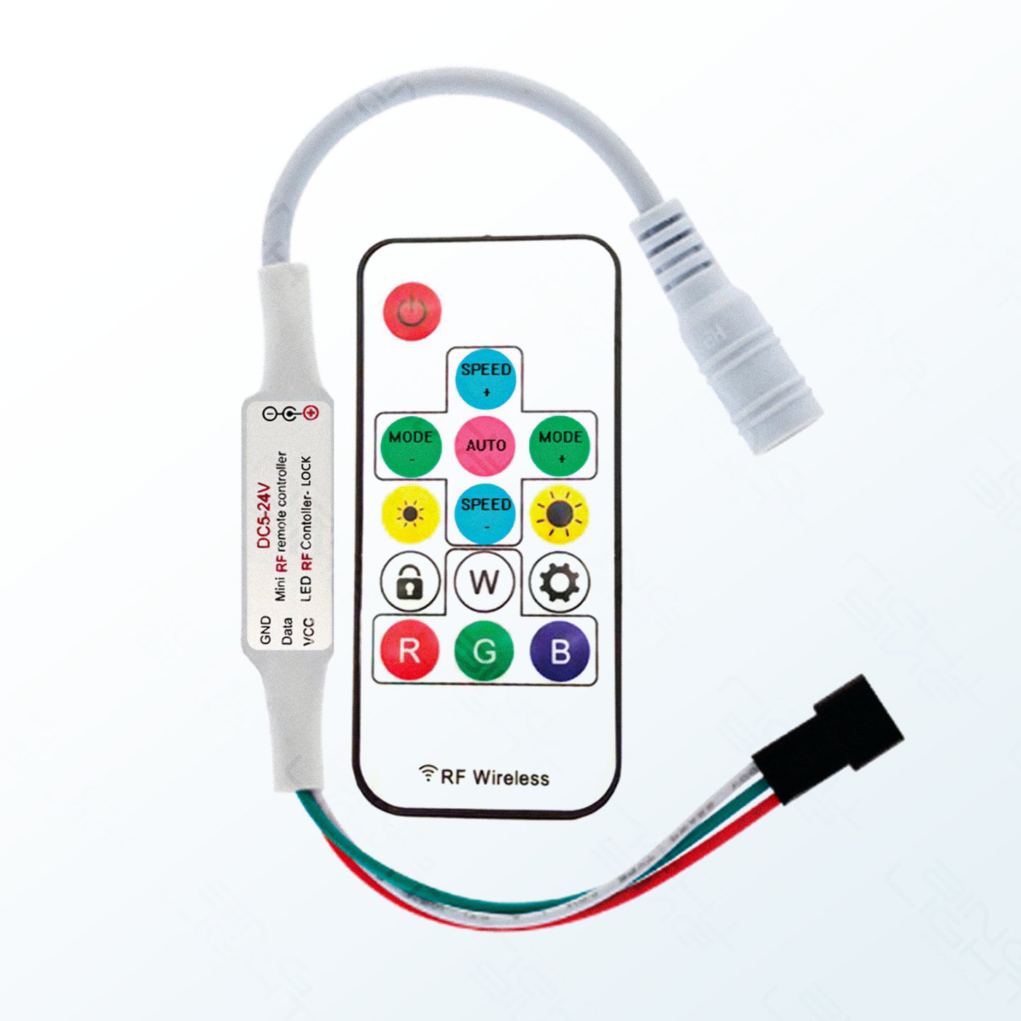 5-24V LED Digital RF Wireless Controller With Female DC