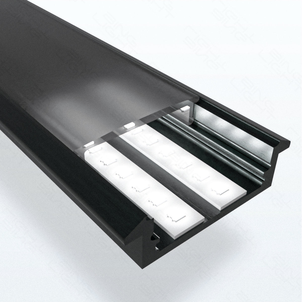 Recess Channel Building Black Wide Recessed Aluminium Channel 3010A-2BK – Bing Light