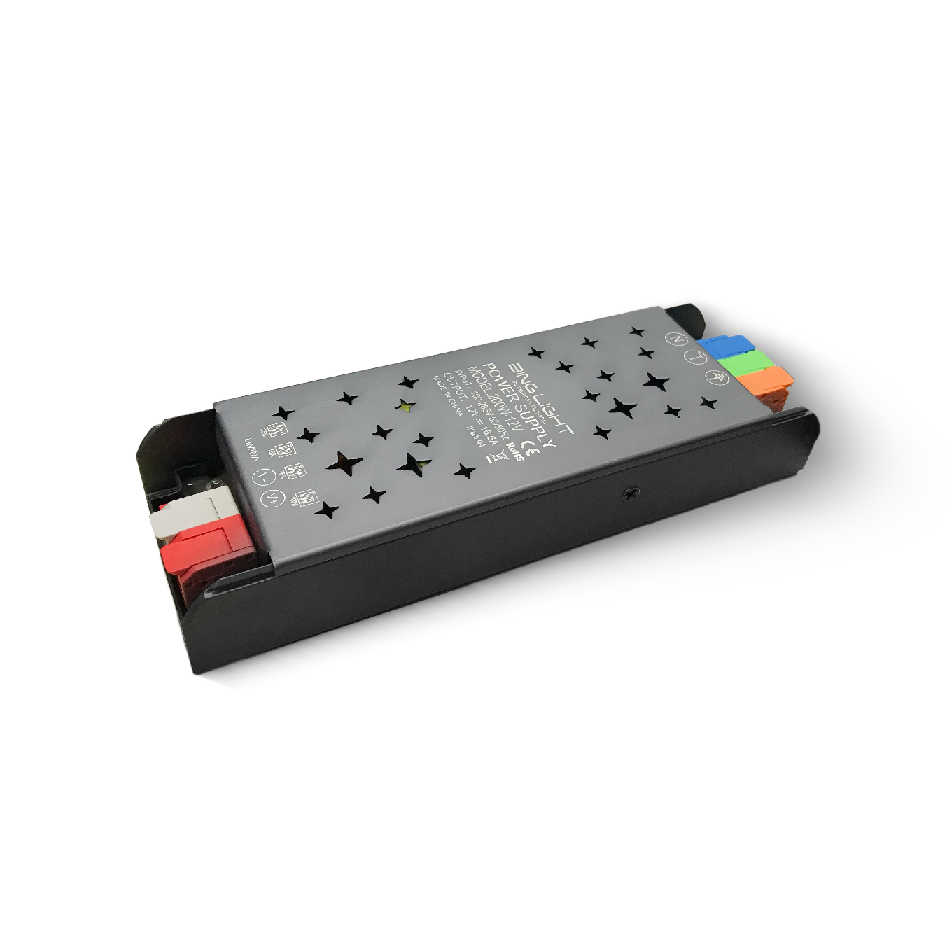 12V 16.6A 200W IP20 Slim Cage Power Supply Bing Light - LV-DC12V200W