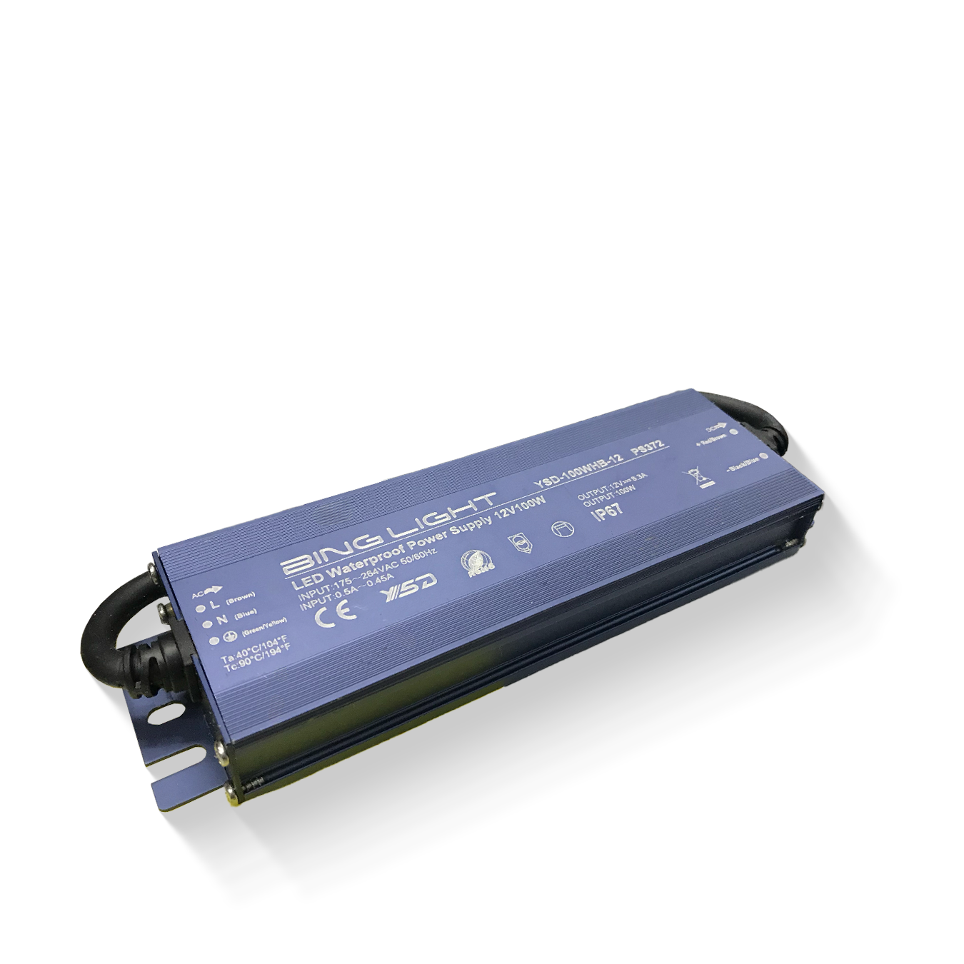 12V IP67 Waterproof Power Supply Bing Light